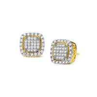 Jasen Jewelry Micro Pave Iced Out Stud Earrings Hip Hop Jewelry Earrings