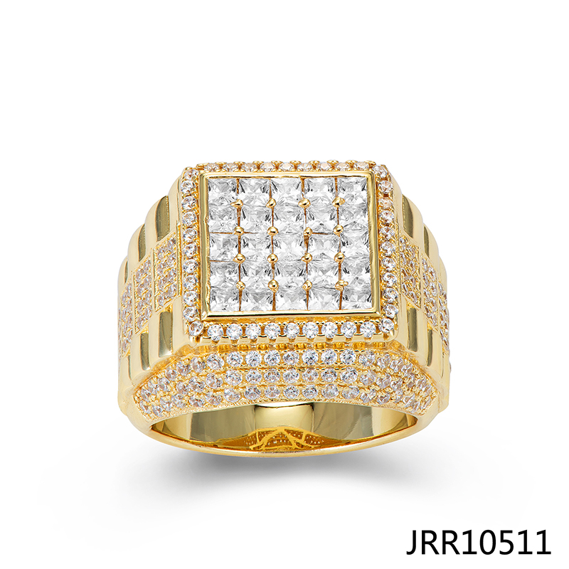 Jasen Jewelry Fashion Rings Hip Hop Mens Gold Ring
