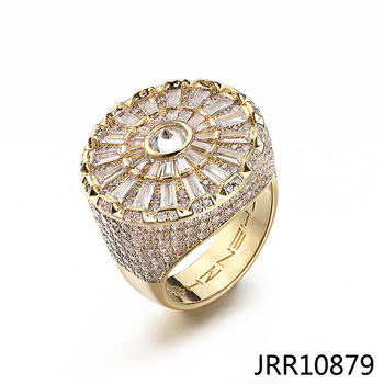 Jasen Jewelry Iced Out Street Jewelry Ring Gold For Men