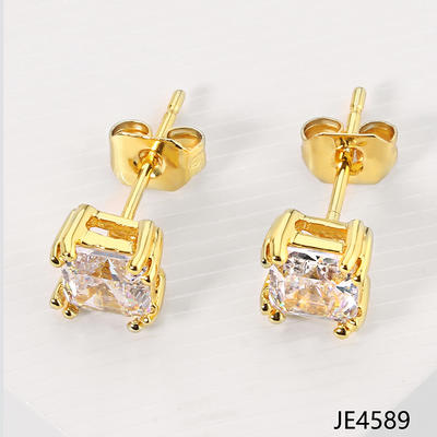 Jasen Jewelry Single Stone Stud Earrings
