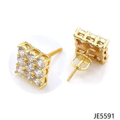 JASEN JEWELRY artificial diamond stud earrings