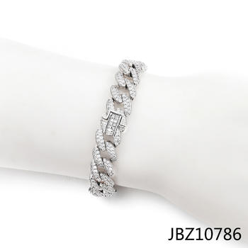 JASEN JEWELRY Bling Bling Iced Out Chain Bracelets