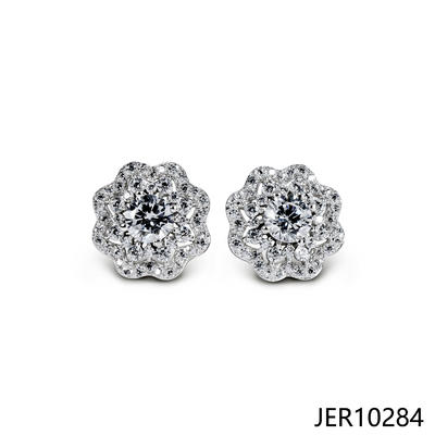 JASEN JEWELRY Flower Shape Colorful Stud Silver 925 Earrings for Women
