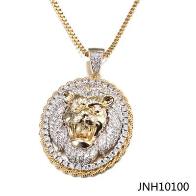 JASEN JEWELRY Lion Head Animal Hip Hop Design Leo Jewelry