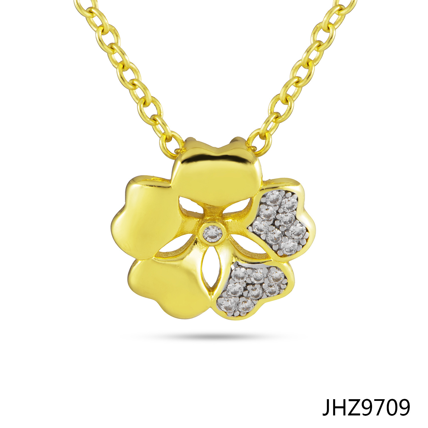 JASEN JEWELRY clover design lucky necklace for girls and women