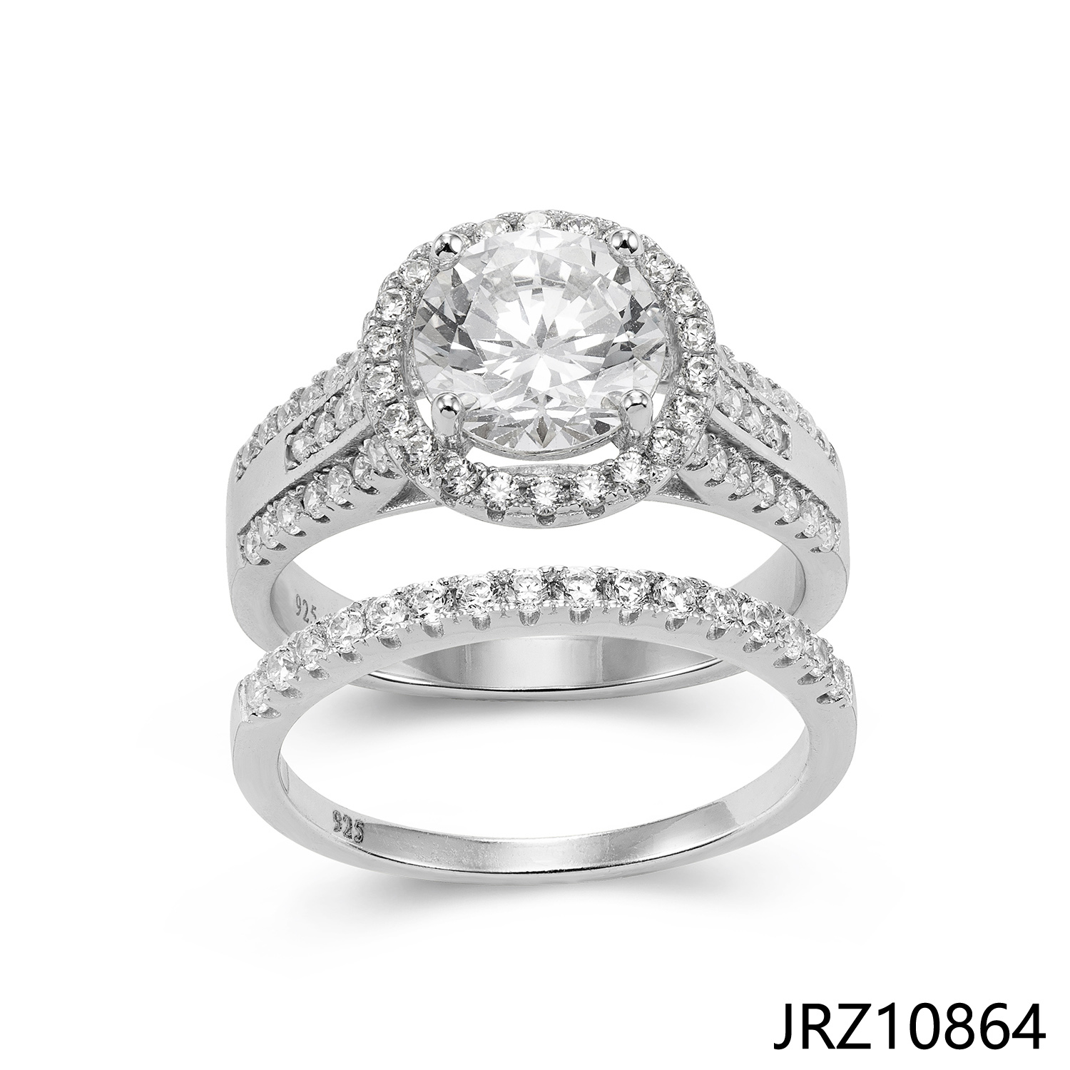 JASEN JEWELRY 925 sterling silver rhodium plating Engagement Ring Custom Women Wedding Rings