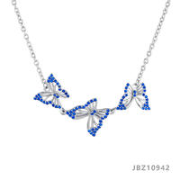 JASEN JEWELRY Female jewelry fashion match accessories Butterfly Pendant Gold necklace